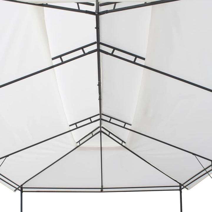 Paviljong Med Draperier 600X298X270 Cm Vit 180G/M²