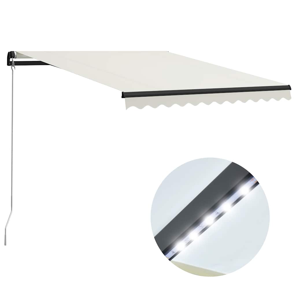 Markis Manuellt Infällbar Med Leds