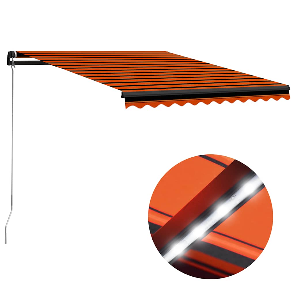 Markis Manuellt Infällbar Med Leds