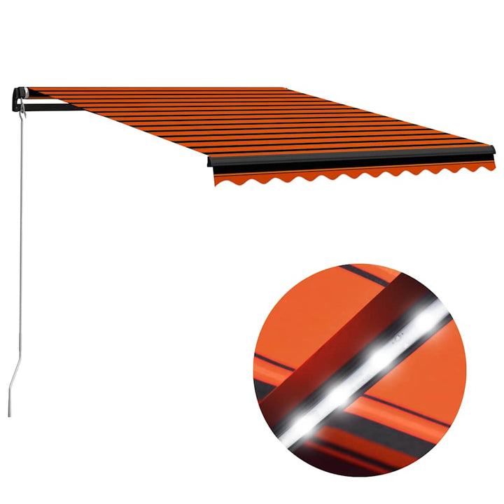 Markis Manuellt Infällbar Med Leds