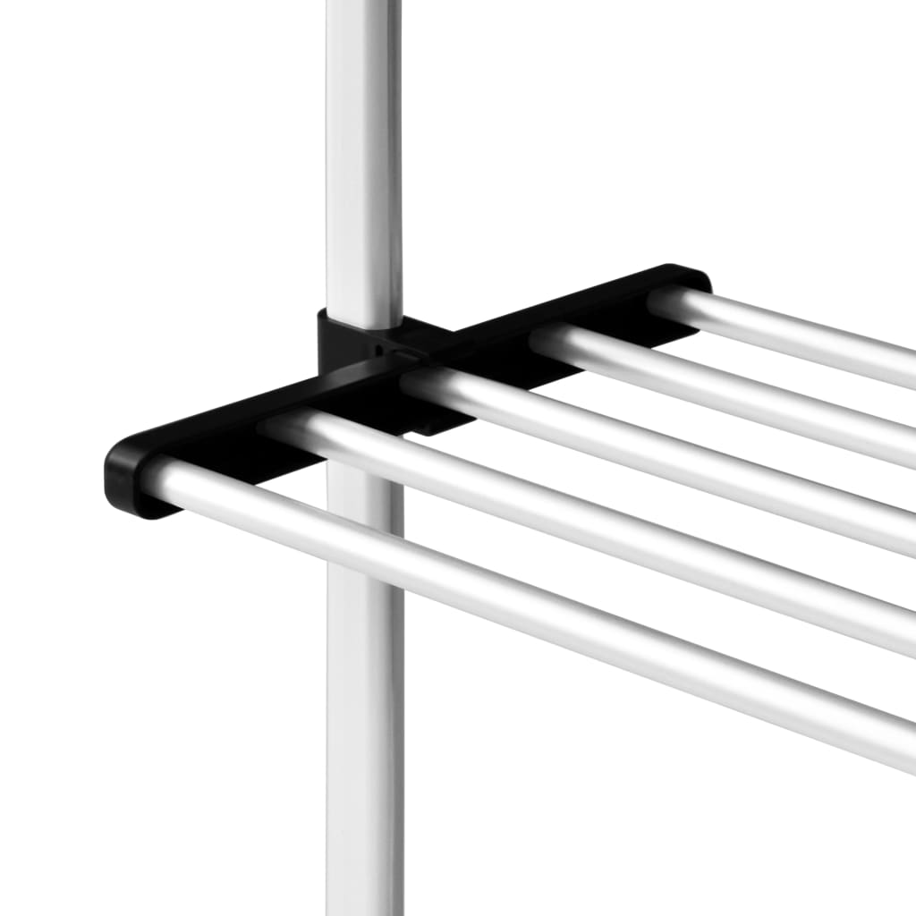 Teleskopiskt Garderobssystem Med Hyllor Aluminium
