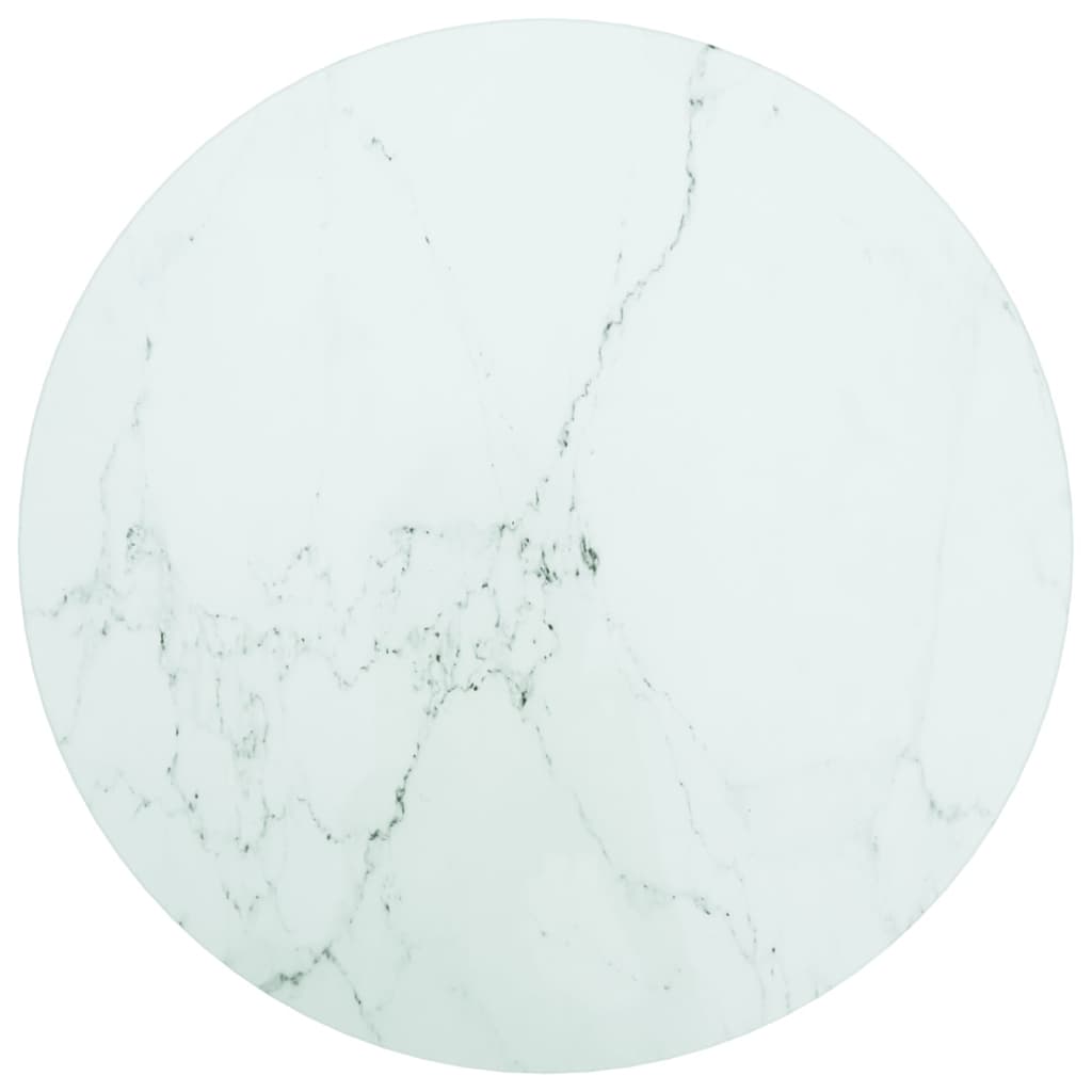 Bordsskiva Svart Ø90X1 Cm Härdat Glas Med Marmortextur