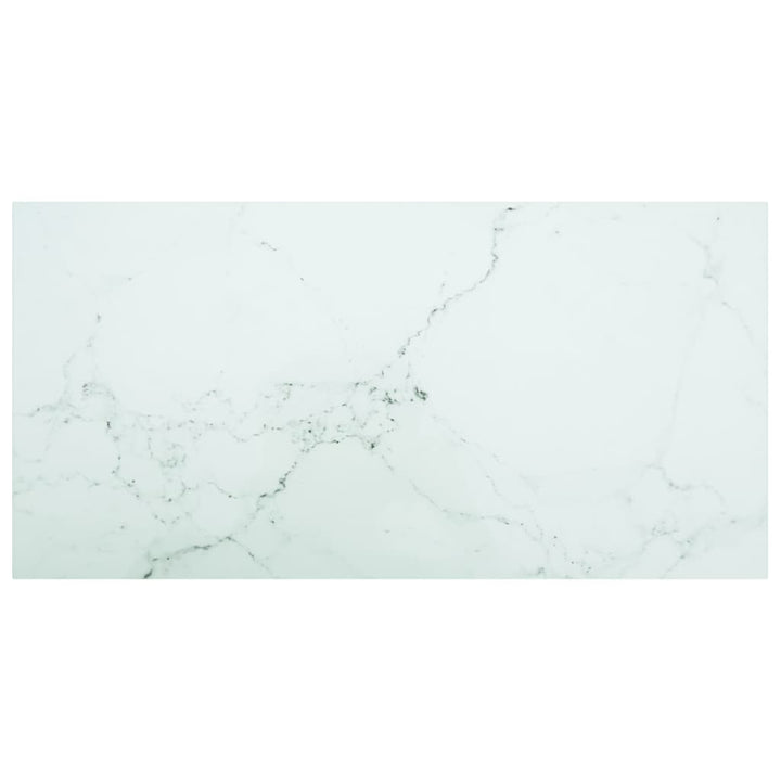 Bordsskiva Svart Ø90X1 Cm Härdat Glas Med Marmortextur