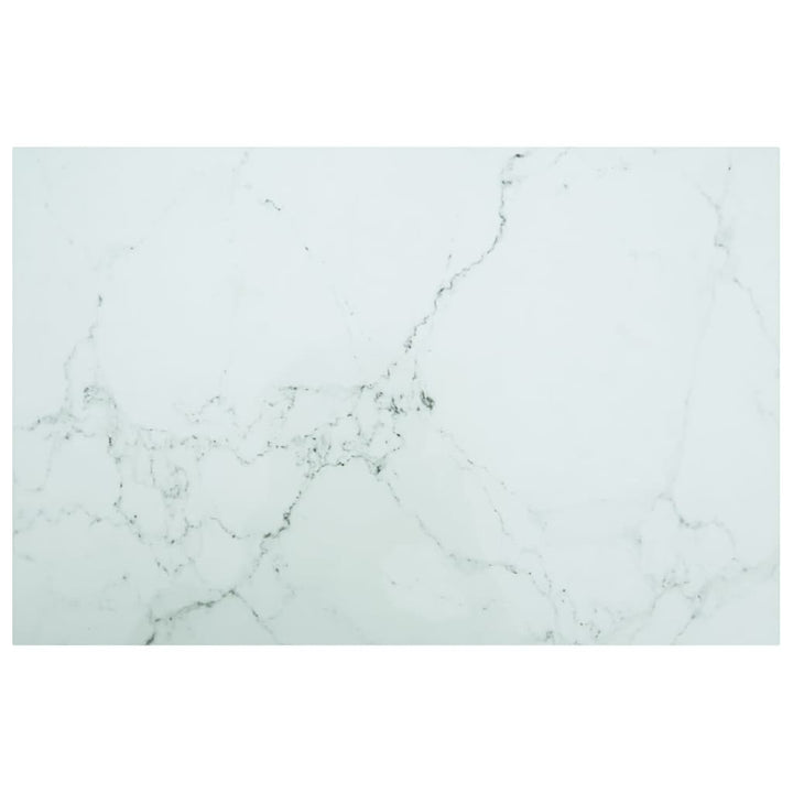 Bordsskiva Svart Ø90X1 Cm Härdat Glas Med Marmortextur