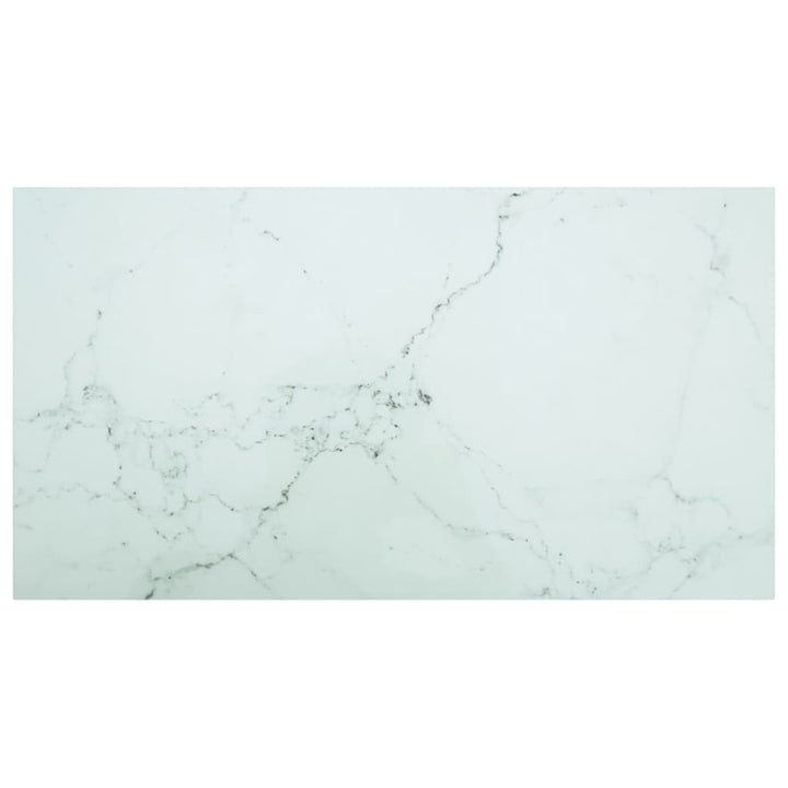 Bordsskiva Svart Ø90X1 Cm Härdat Glas Med Marmortextur