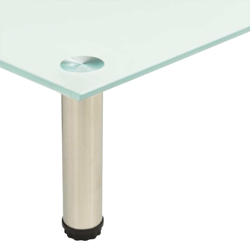 Tv-Bänk Frostad 60X35X17 Cm Härdat Glas