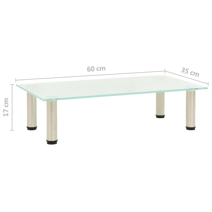 Tv-Bänk Frostad 60X35X17 Cm Härdat Glas