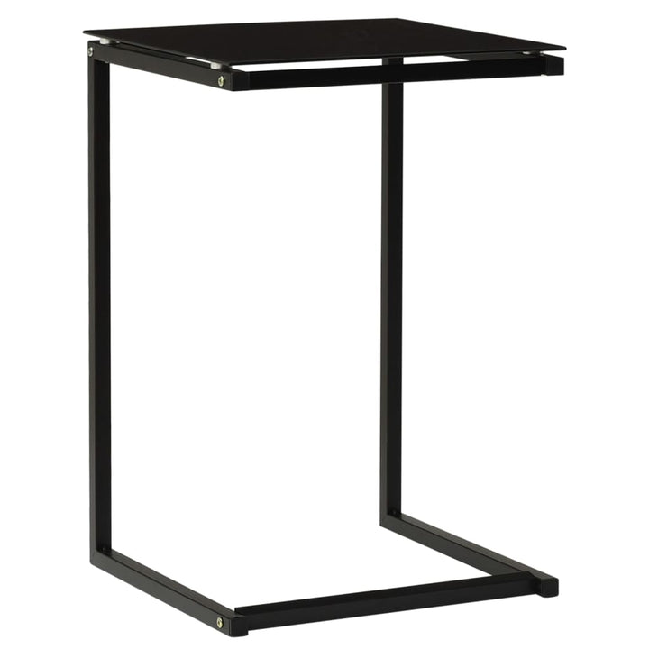 Sidobord Svart 40X40X60 Cm Härdat Glas