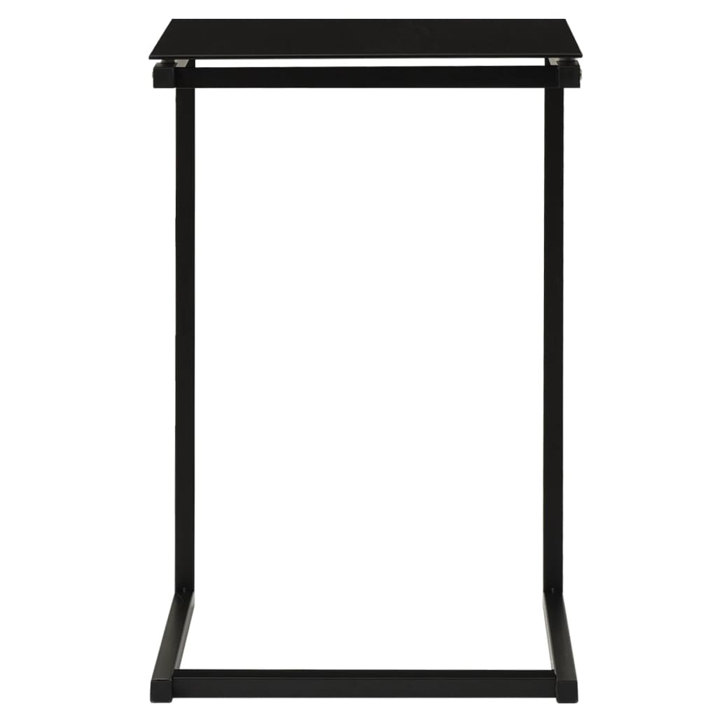 Sidobord Svart 40X40X60 Cm Härdat Glas