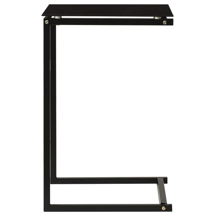 Sidobord Svart 40X40X60 Cm Härdat Glas