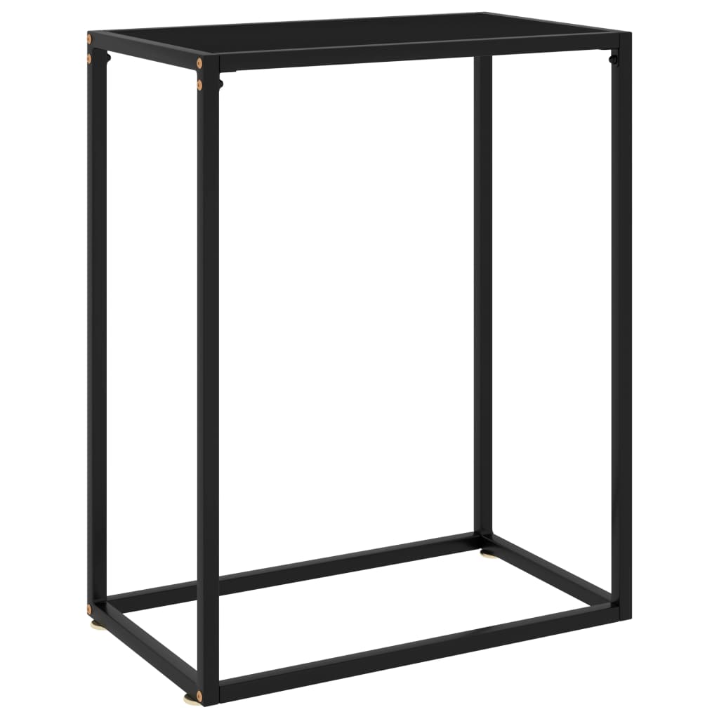 Konsolbord Svart Härdat Glas