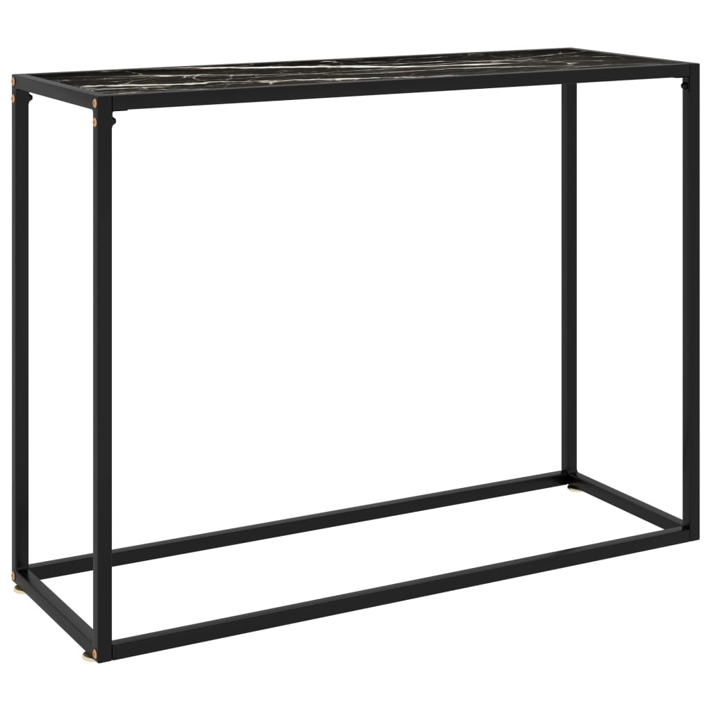 Konsolbord Svart Härdat Glas