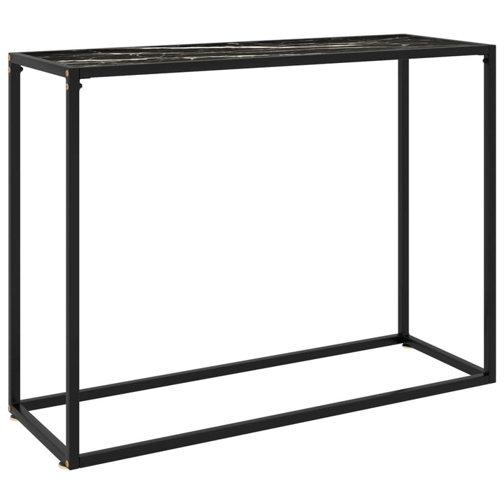 Konsolbord Svart Härdat Glas