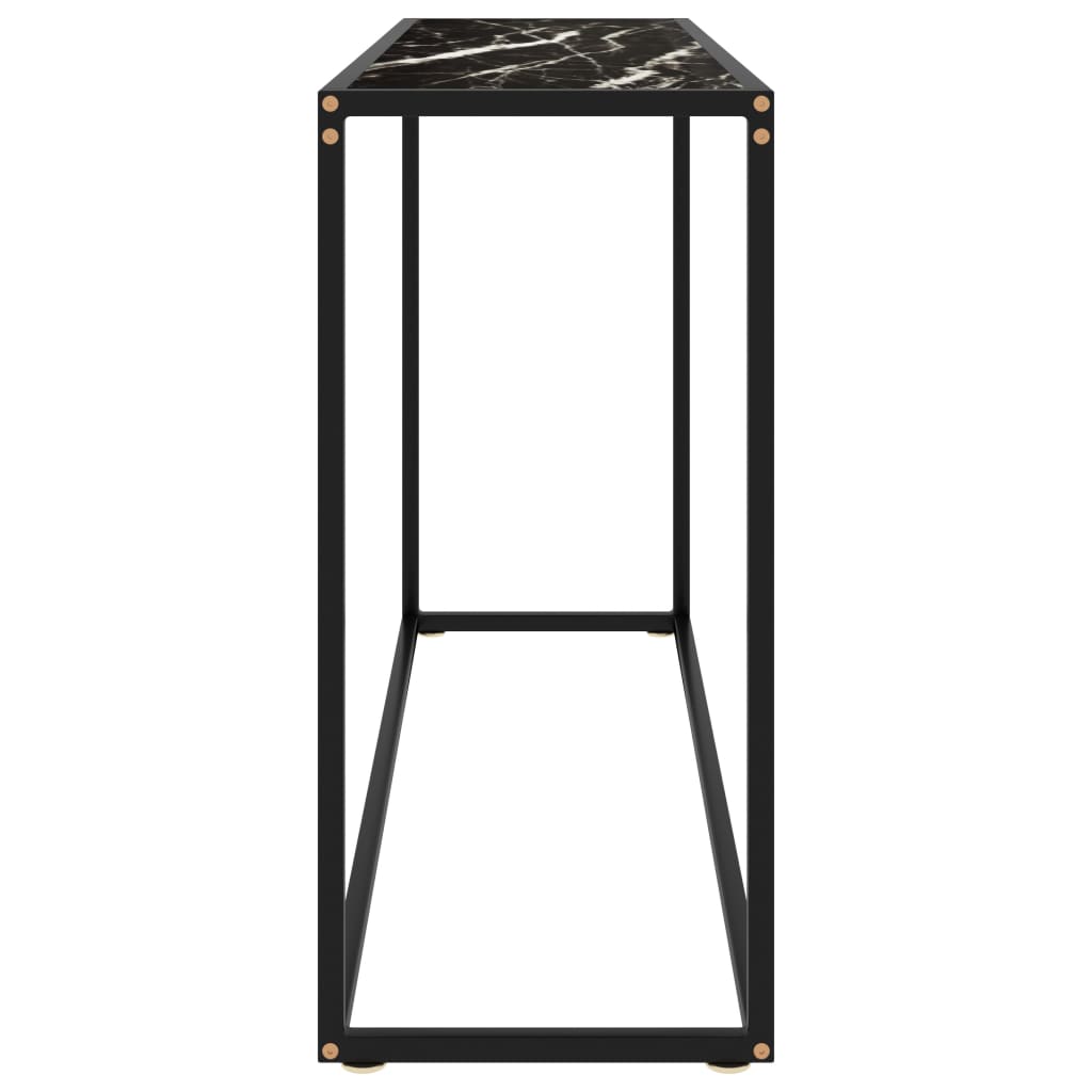 Konsolbord Svart Härdat Glas