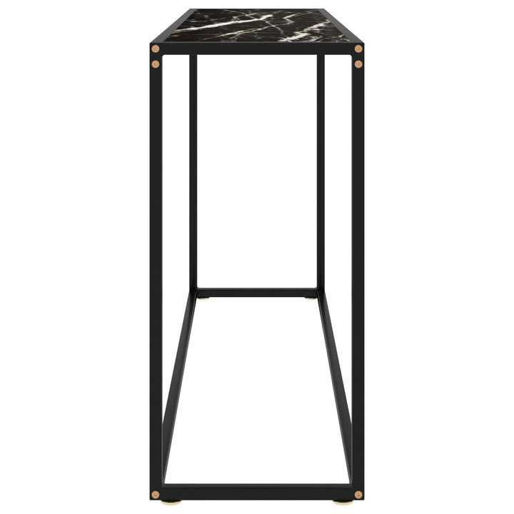 Konsolbord Svart Härdat Glas
