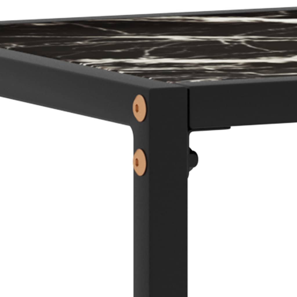 Konsolbord Svart Härdat Glas