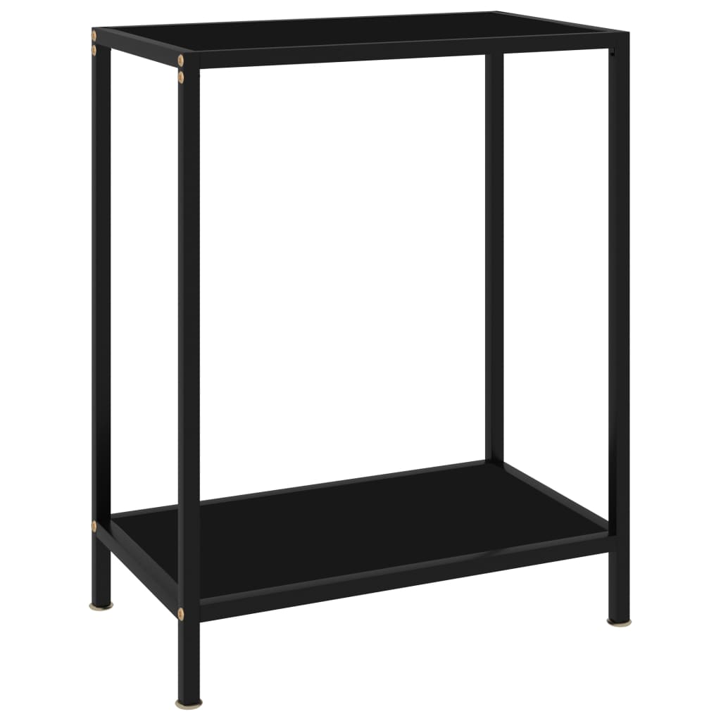 Konsolbord Svart Härdat Glas