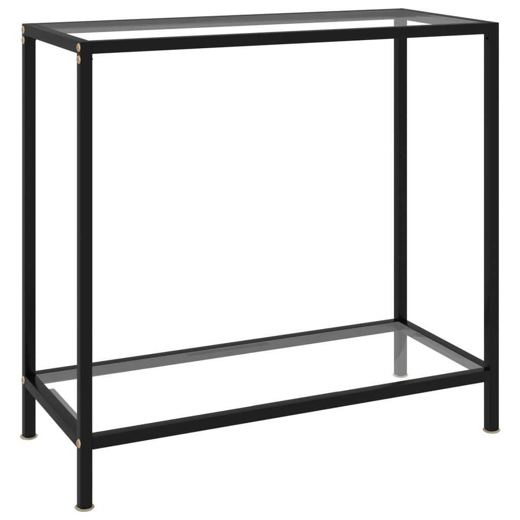 Konsolbord Svart Härdat Glas