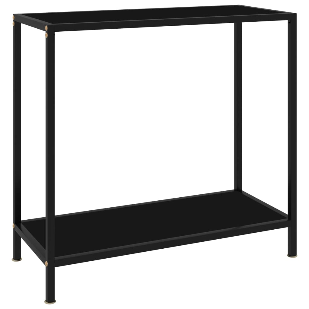 Konsolbord Svart Härdat Glas