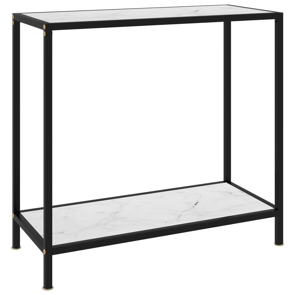 Konsolbord Svart Härdat Glas