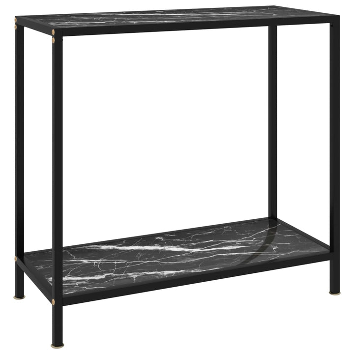 Konsolbord Svart Härdat Glas