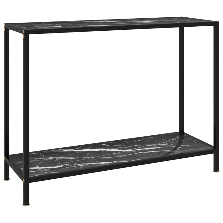 Konsolbord Svart Härdat Glas