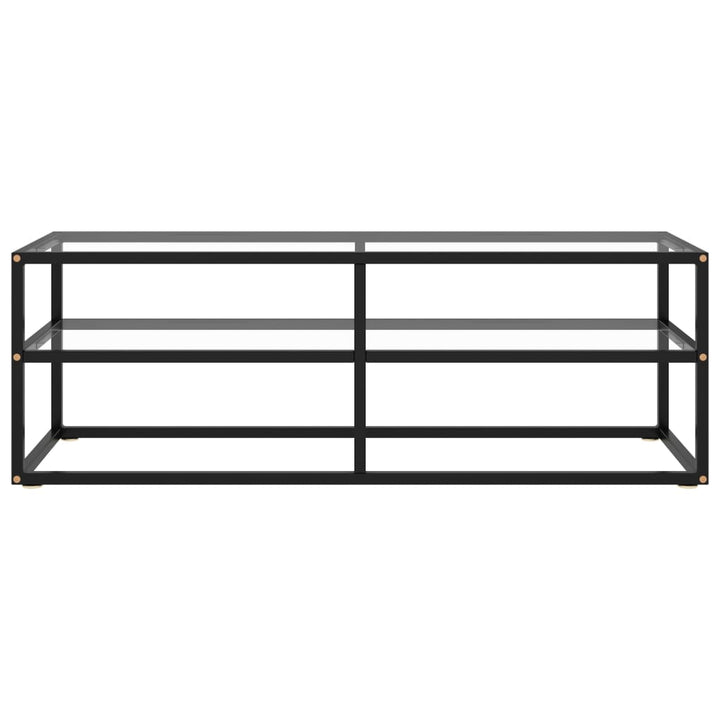 Tv-Bänk Svart Med Härdat Glas 120X40X40 Cm