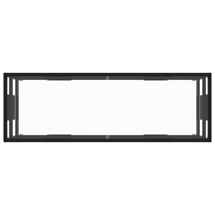 Tv-Bänk Svart Med Härdat Glas 120X40X40 Cm