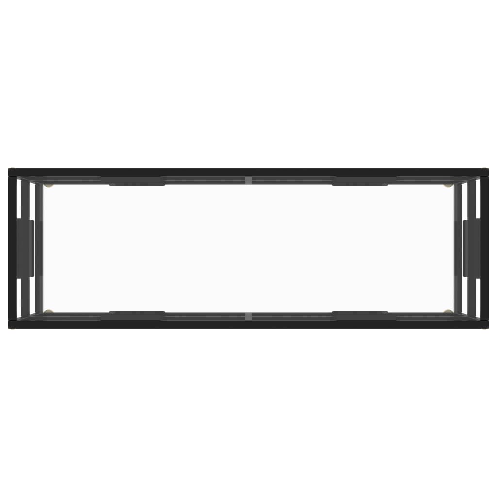 Tv-Bänk Svart Med Härdat Glas 120X40X40 Cm
