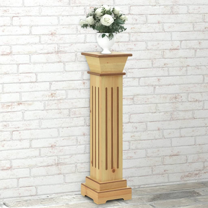 Klassisk Blompelare Natur 17X17X66 Cm Mdf