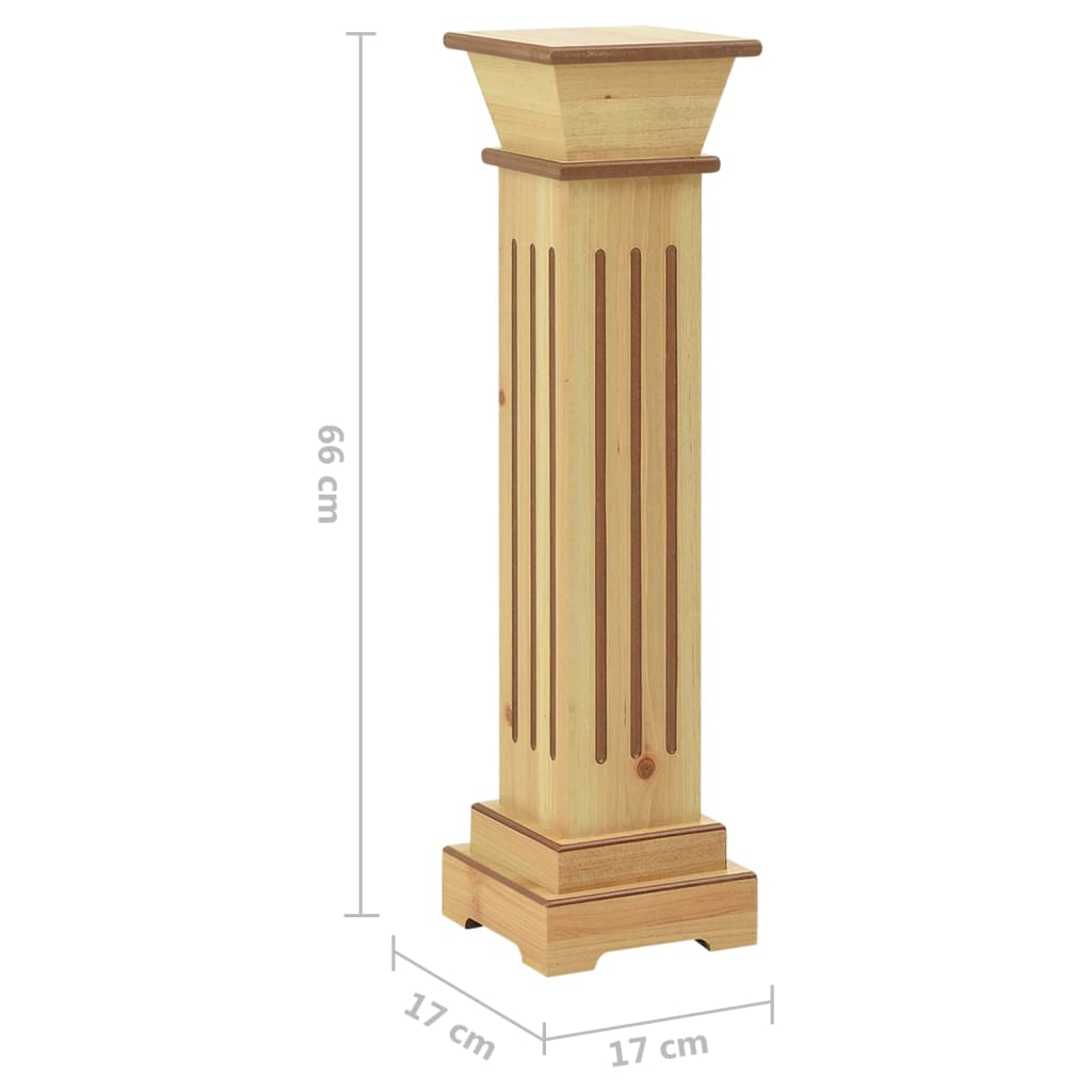 Klassisk Blompelare Natur 17X17X66 Cm Mdf