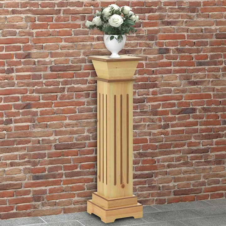 Klassisk Blompelare Natur 17X17X66 Cm Mdf
