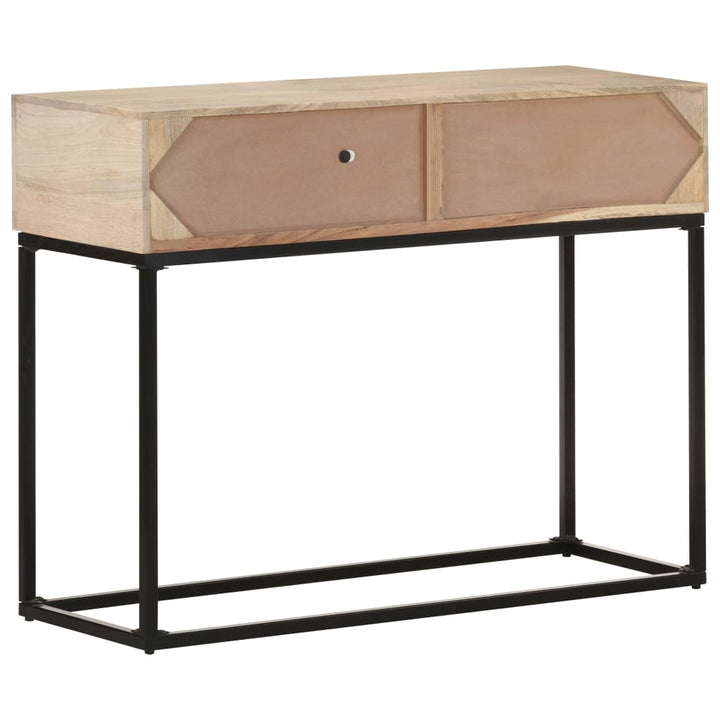 Konsolbord 100X35X76 Cm Massivt Mangoträ Och Naturlig Rotting