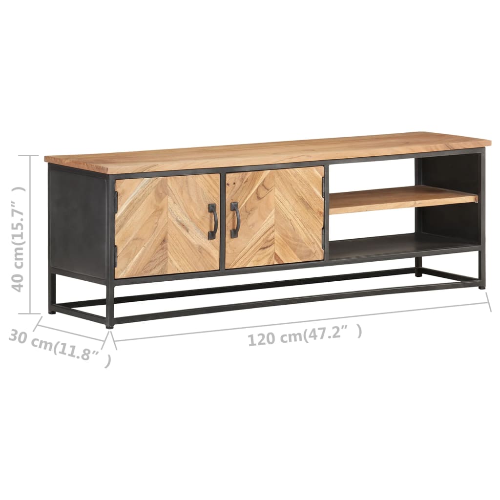 Tv-Bänk 120X30X40 Cm Massivt Akaciaträ