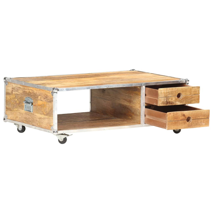 Soffbord 89X59X33 Cm Massivt Grovt Mangoträ