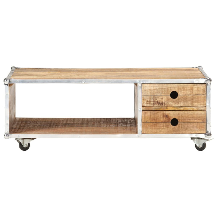 Soffbord 89X59X33 Cm Massivt Grovt Mangoträ