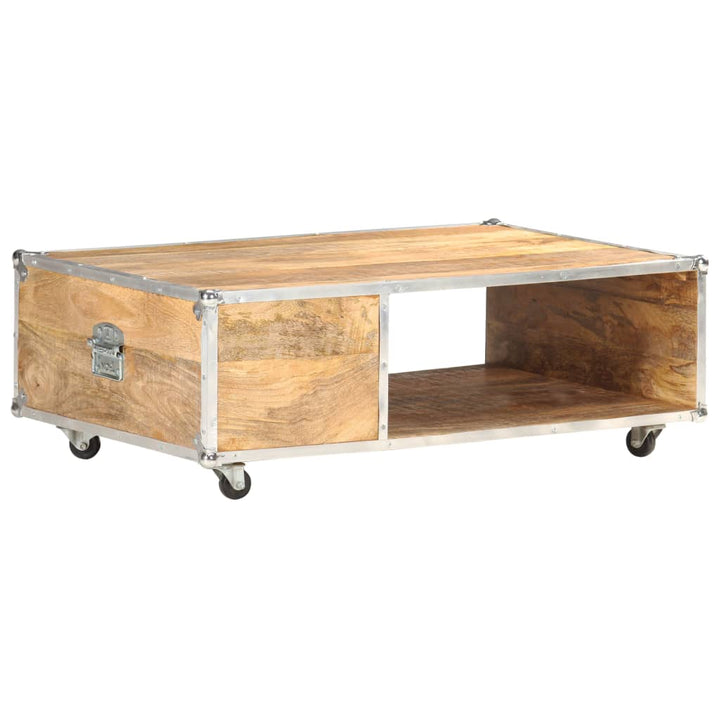 Soffbord 89X59X33 Cm Massivt Grovt Mangoträ