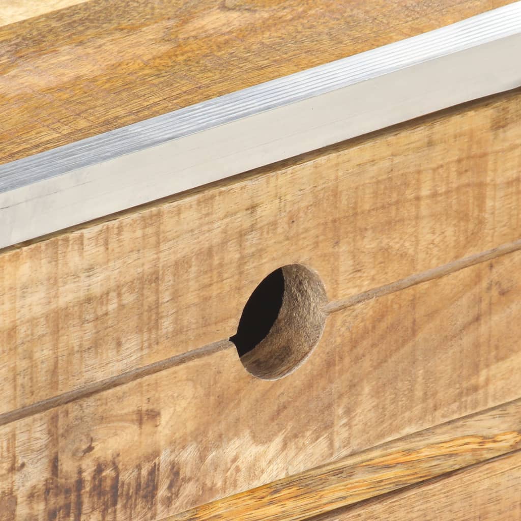 Soffbord 89X59X33 Cm Massivt Grovt Mangoträ