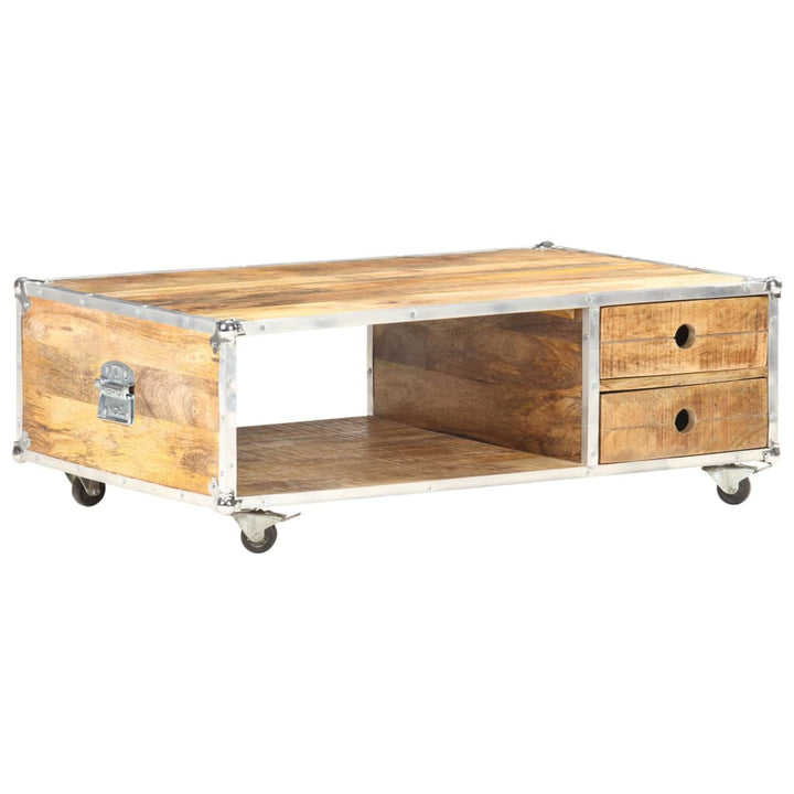 Soffbord 89X59X33 Cm Massivt Grovt Mangoträ