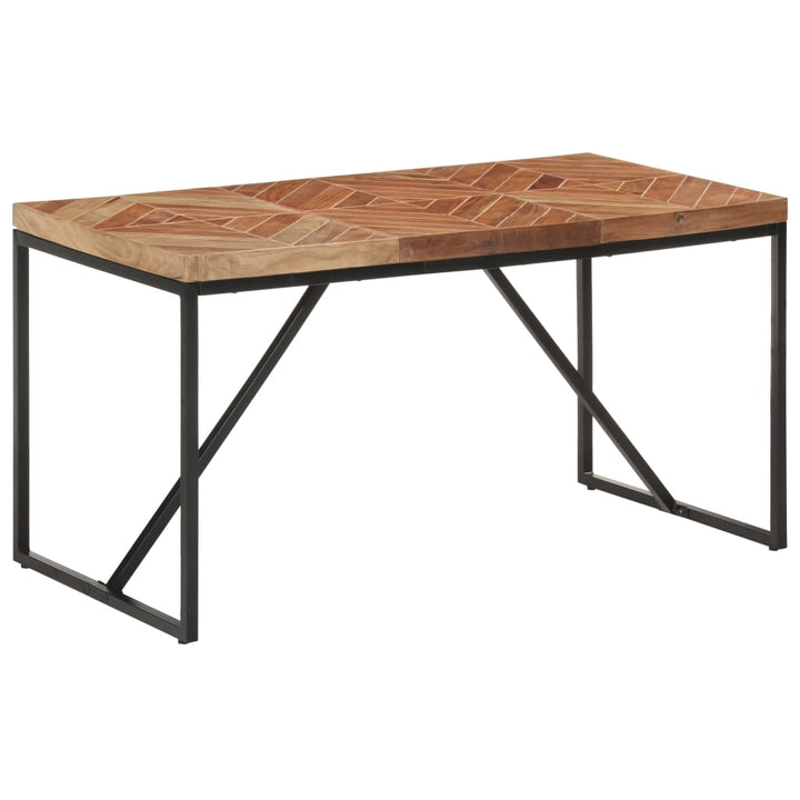 Matbord 140X70X76 Cm Massivt Akaciaträ Och Mangoträ
