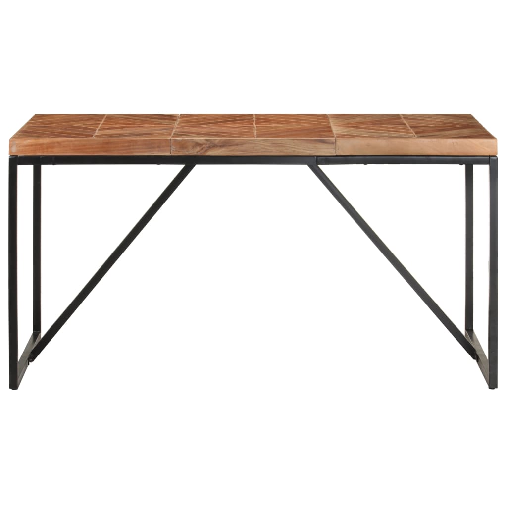 Matbord 140X70X76 Cm Massivt Akaciaträ Och Mangoträ
