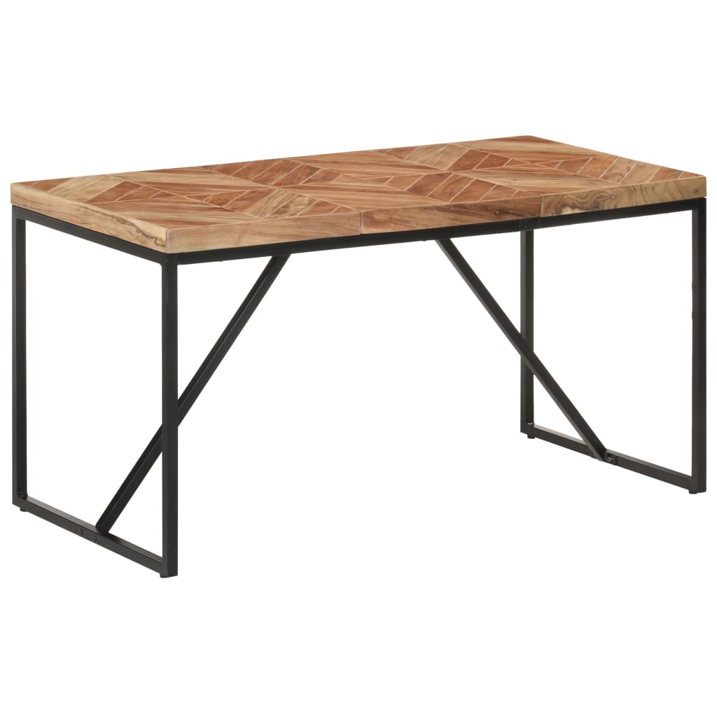 Matbord 140X70X76 Cm Massivt Akaciaträ Och Mangoträ