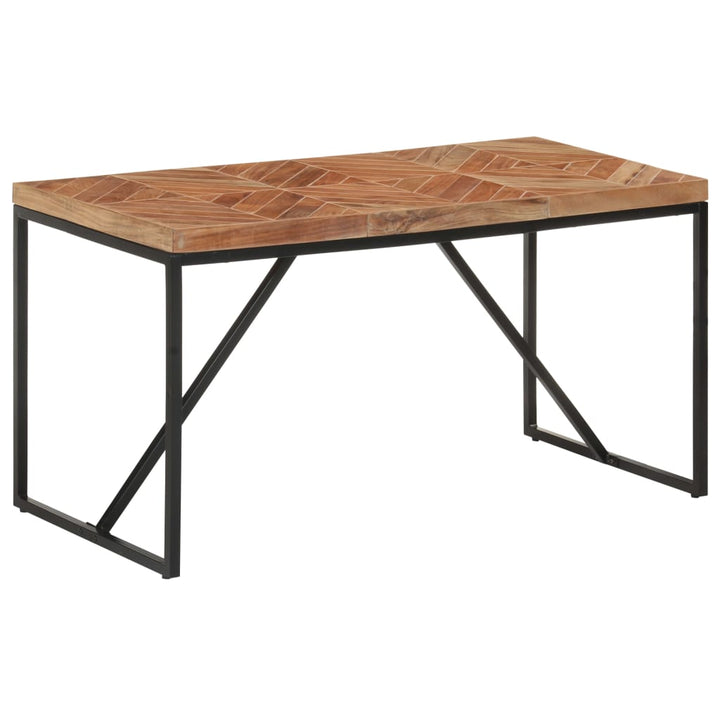 Matbord 140X70X76 Cm Massivt Akaciaträ Och Mangoträ