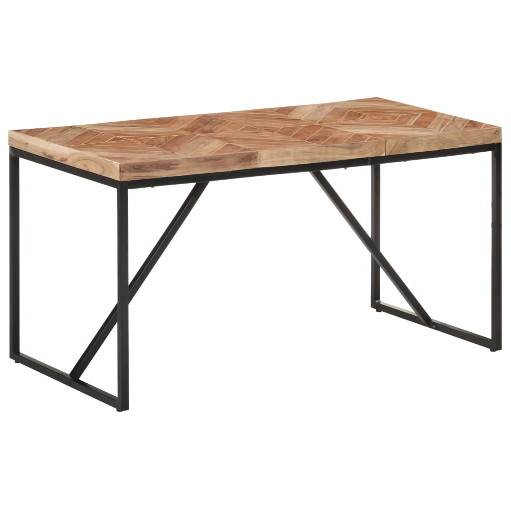 Matbord 140X70X76 Cm Massivt Akaciaträ Och Mangoträ
