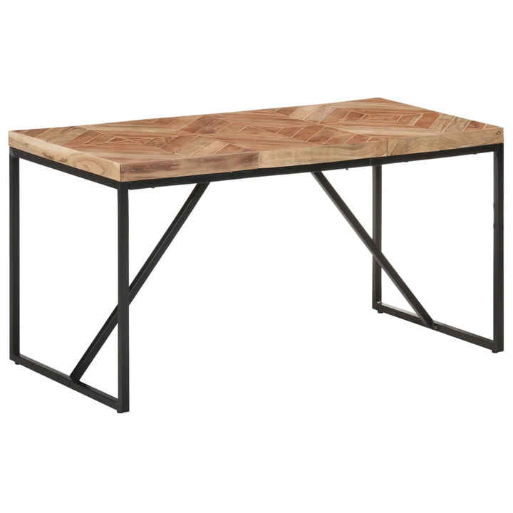Matbord 140X70X76 Cm Massivt Akaciaträ Och Mangoträ