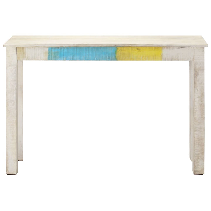 Avlastningsbord Vit 115X35X77 Cm Grovt Mangoträ