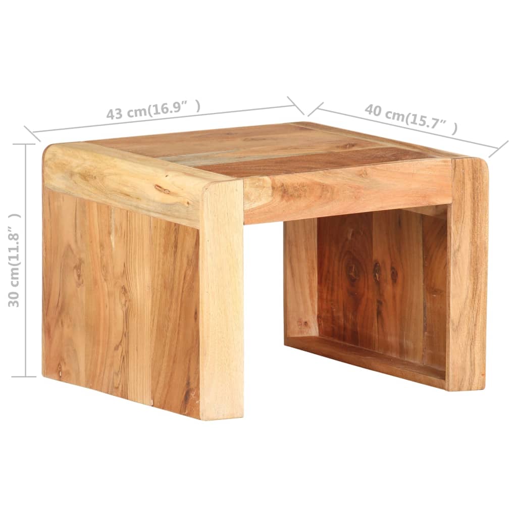 Sidobord 43X40X30 Cm Massivt Akaciaträ