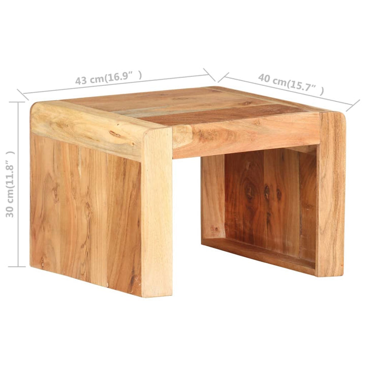 Sidobord 43X40X30 Cm Massivt Akaciaträ