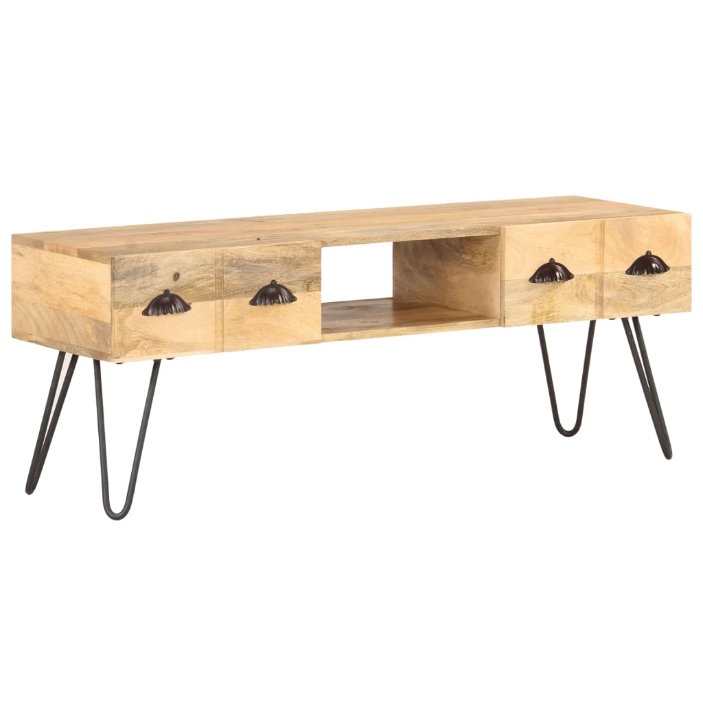 Tv-Bänk 120X35X45 Cm Massivt Mangoträ