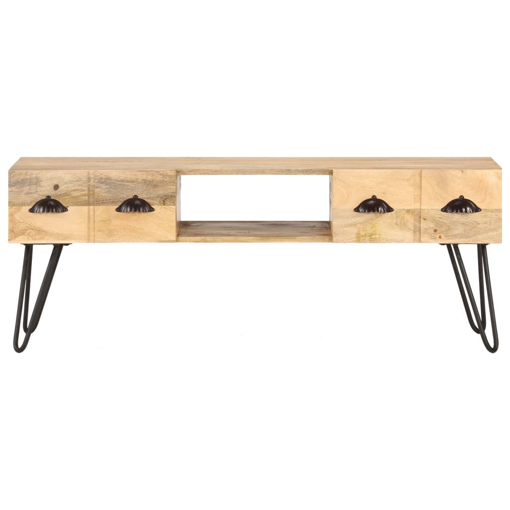 Tv-Bänk 120X35X45 Cm Massivt Mangoträ